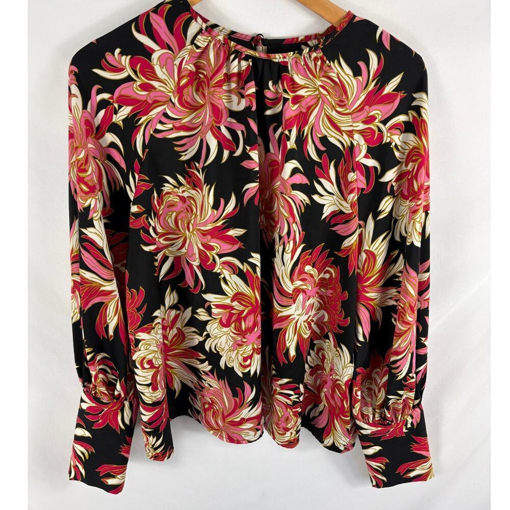 Who What Wear Floral Long Sleeve Blouse Size Large